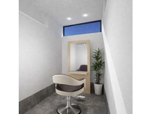 ヘアーサロン エイム(hair salon Ame)の雰囲気(完全個室。タブレットで映画やYouTube、雑誌が見れます)