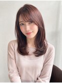 ミディアム30代40代ワンカールレイヤー前髪なし前髪あり池袋