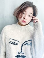 アルバム 銀座(ALBUM GINZA)&nbsp;ナチュラルボブ_耳かけウェーブパーマフォギーベージュ_47302