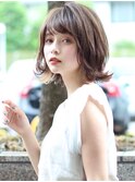 大人可愛い/外ハネボブ/ショートボブ/インナーカラー/江角