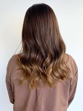 アイティー バイ アルバム 中野店(IT by ALBUM) ブラウングラデーション_かきあげロングマロンベージュ_ba330452