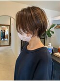 ハンサムショート大人小顔　丸み◎耳かけ