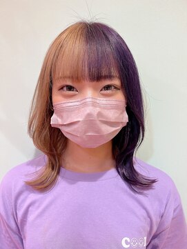 エマ(emma) パープル×ベージュの2トーンカラー