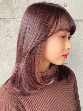 マックス フォー ヘアー(MAX FOR HAIR) 【デザインカラー】ワンカールで収まるミディ×インナーカラー