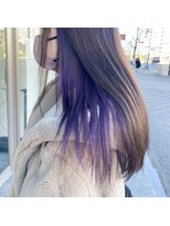 ミニム ヘアー(minim hair)&nbsp;【minim×岩田】インナーカラー×パープル