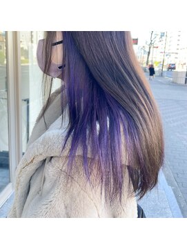 ミニム ヘアー(minim hair) 【minim×岩田】インナーカラー×パープル