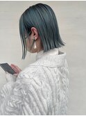 ダブルカラー切りっぱなしグラデーションボブ【LODAT横浜】