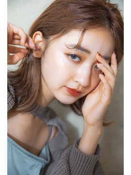 マイ ヘア デザイン 岡崎(MY hair design) 前髪/マチルダボブ/ピンクベージュ/インナーグレージュ/岡崎