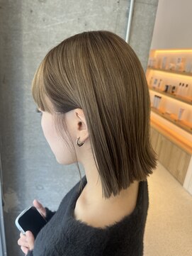 ジーナ 流山おおたかの森(Zina) きりっぱボブ×ミルクティーグレージュ【Zina　大越香苗】