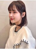 前髪カット/イメチェン/こなれミディ/縮毛矯正/韓国風
