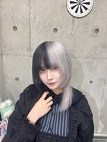 インク 渋谷(INK.) ホワイト×ブラックツートン ウルフ
