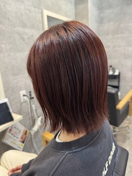 ラルナ(La luna) ブリーチ無しワインレッドカラー