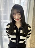 ブルーブラック×姫カット
