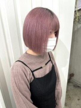 エム(EM) ピンクベージュ/ダブルカラー/シンプルストレート/髪質改善/原宿