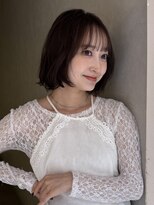 サンドイエナ 横浜店(sand yena)&nbsp;くびレイヤーボブルフネビージュ小顔ワンレンこなれミディ