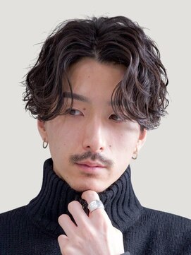 フィフス 札幌大通(fifth) 札幌大通メンズパーマ波巻きスパイラルパーマセンターパート◆