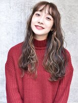 メーヴェ(Mowen) mowen小顔xオリーブカラーハイライトカラーセミウェットウェーブ