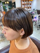 ビハインドザカーテン(BEHIND THE CURTAIN)&nbsp;マッシュボブ×ナチュラルハイライト【小顔/ワンレン/ボブルフ】