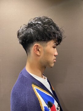 ヒロギンザ 六本木店(HIRO GINZA) スパイラルパーマ　ツーブロックマッシュ