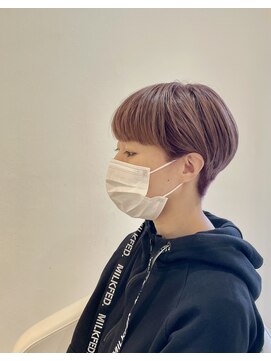 イマジナシオン(Imagination+) 【ショートヘア専門イマジナシオン】Wカラー&耳かけショート