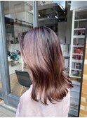 バレイヤージュ/ハイライト/ピンクブラウン/【池袋/池袋東口】