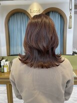 ロンドネートゥル 新潟(Lond naitre)&nbsp;ピンクブラウンのレイヤーセミディ/ペールベージュ