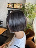 襟足ギリギリのショートボブ