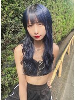 ゲーム バイ アランスミシー 横浜(GAME by Alan Smithee)&nbsp;ネイビーブルーカラー/ダブルカラー/ケアブリーチ/髪質改善/横浜