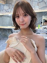 サイン 表参道(SIGN)&nbsp;韓国ヘアーハッシュカットレイヤーカットグレージュショートボブ