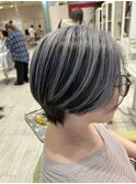 20代30代40代大人可愛いアッシュグレージュダブルカラー美肌