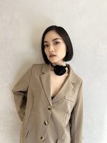 小森谷,黒髪,ボブルフ,ネビージュ,小顔,ワンレンj42