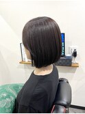 前下りボブ/グレージュ/30代/40代/50代/髪質改善