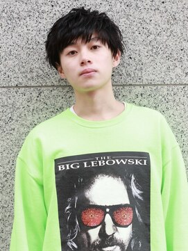 ステラ(STELLA) ツーブロックマッシュ メンズショート アッシュブラック