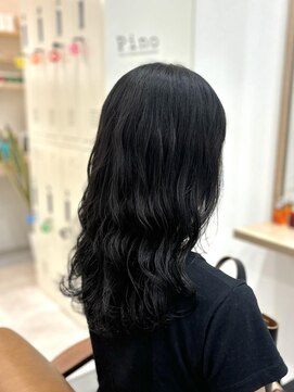 ピノ 十日市(Pino) long black hair perm