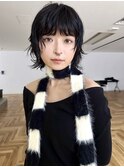ボブウルフパーマ ウルフパーマ 黒髪パーマ ボブパーマ ボブ