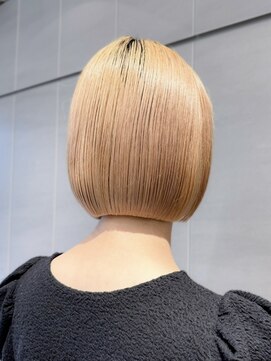 ロンド ロワール 門前仲町(Lond Loire) ボブショートボブ縮毛矯正ベージュグレージュ門前仲町