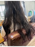 毛先カラーピンクバイオレット