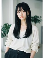 フルショウ 栄店(FURUSHO)&nbsp;ブルーカラー/うる艶ストレートヘア/姫カットレイヤー