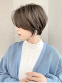 柏グランマッシュショートデザイン暗めカラーハイライトショート