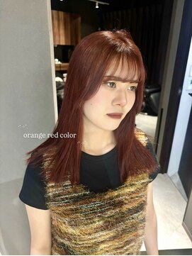 ジーナ 渋谷神南(Zina) ［amika指名］オレンジレッドカラー/レッドカラー/ブリーチなし
