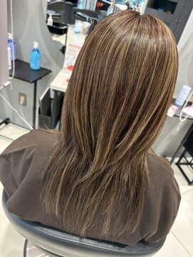 白髪染め×ハイライト