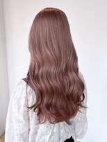 シオン(shion)&nbsp;ミルクティーピンクグレージュカラーレイヤーロング_ba525341