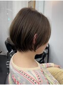 20代30代ショートボブ前髪なしボブミニボブ顔周りレイヤーカット