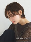イメチェン小顔魅せハンサムショート韓国レイヤーウルフ前髪なし