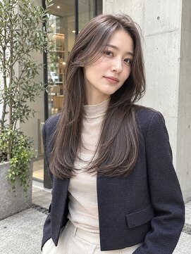 カリネバイフィエル(CALINER by Fier) 顔周りカット×透明感カラーの上品ロングレイヤー