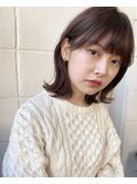 ナチュラル/鎖骨ミディアム/ くびれミディ/暗髪