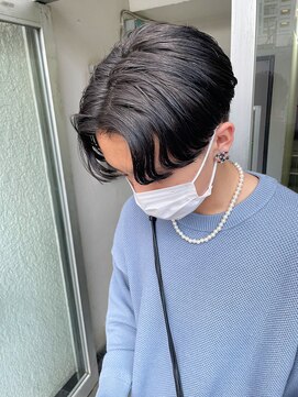 キャンバス バイ ネオリーブ 横浜西口(Canvas by neo.) パーマなし耳上センターパート 韓国ヘア【横浜】