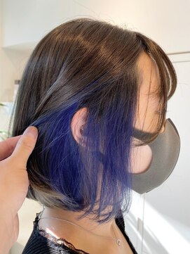 ジーナ 船橋(Zina) 小顔セミウェットウェーブピンクベージュハイライトカラー