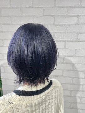 ビス ヘア アンド ビューティー 西新井店(Vis Hair＆Beauty) ブルー/青/ウルフカット/ショート/10代/20代