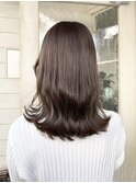 柔らかシアーミルクチョコレートセミディ30代40代梅ヶ丘美容室